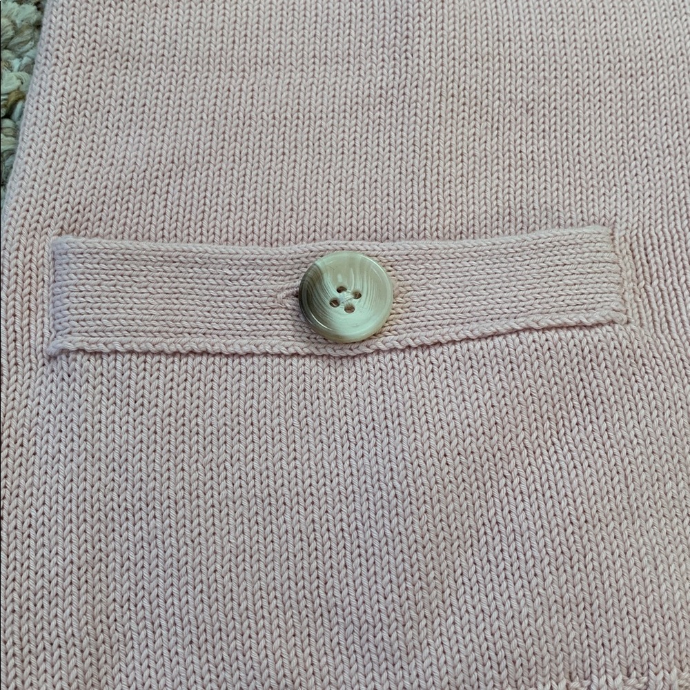 Talbots Light Pink Button-Up Sweater Vest - Picture 4 of 8